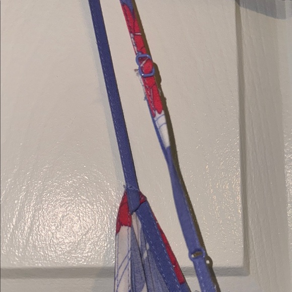 Floral Blue and Red Women's Top - Picture 8 of 8